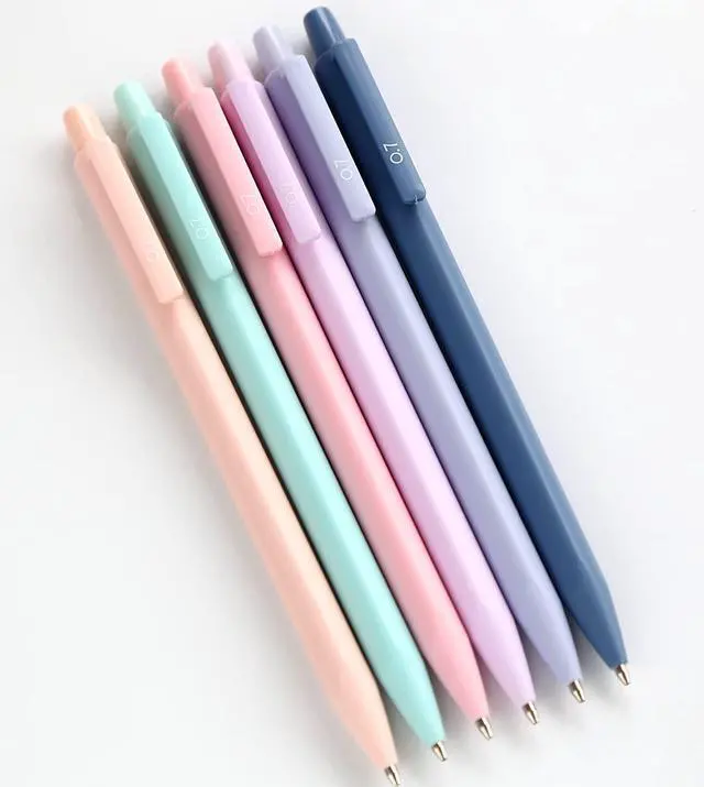 Alt view image 5 of 7 - Solid Colors Mechanical Pencils 0.7mm Triangle Shape Automatic Pencil for Writing Office School Supplies Gift Pack of 6 pcs