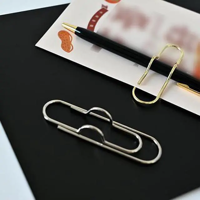Alt view image 7 of 7 - Gold/Silver/Rose Gold Metal Pen Clip - A Pack of 6 Paper Clip Clips for laptops and Paper, Including Metal and Pen Clips