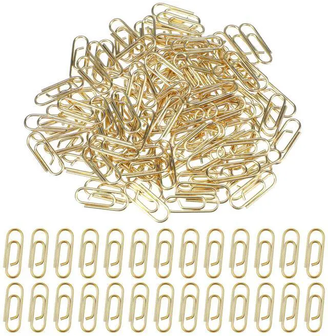 Main image of 100 Pcs 0.6 Inch Metal Small Paper Clips Clamps | Finish Steel Tiny Papers Clips, Journaling Decorative Paper Clips Clamps, Office Paperclip for Junk Stationery