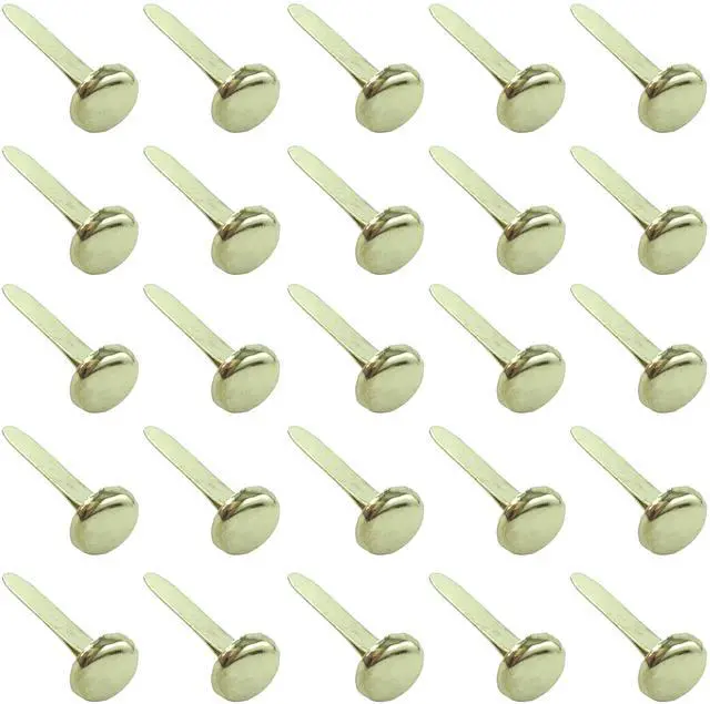 Main image of Paper Fasteners Medium 3/4-Inch Brass Plated (100-Pack) | Also called brads, paper pins or prongs - Flexible legs secure loose pages - For scrapbooking, school and office
