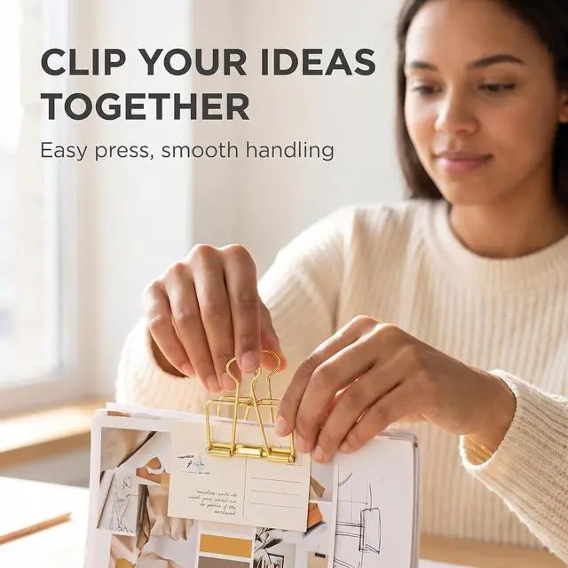 Alt view image 5 of 7 - 4 Pcs Golden Hollow Out Long Tail Wire Binder Clips Paper Binder Clip Large 51mm Binder and Paper Clips Small in Size and Light in Weight,Clips, Clamps and Rings,Clips, Clamps and Rings