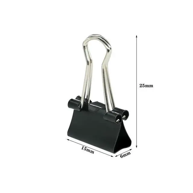 Alt view image 2 of 7 - 36 Pcs Mini Binder Clips, 5/8 inch(15mm), Colored Binder Clips, Paper Clamps Mini Size for Office Supplies, 3 Vibrant Colors