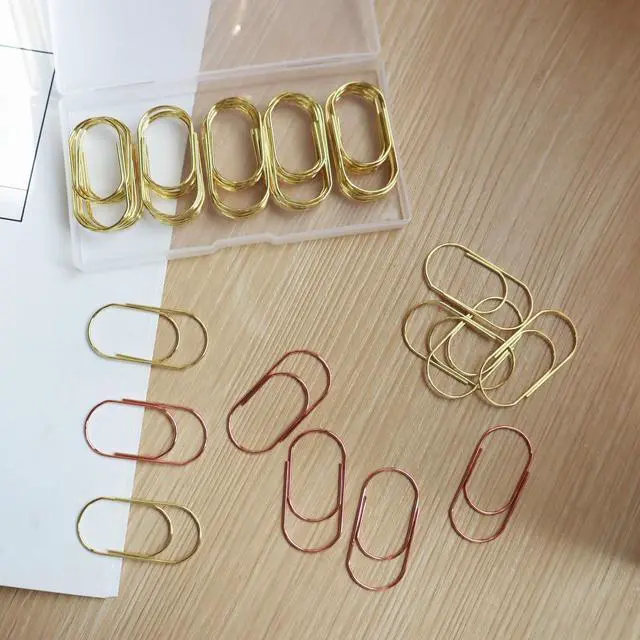 Alt view image 6 of 7 - 50 Pcs Jumbo Paper Clips, 2 Inch (50mm) Large Paper Clips | for Office School Home Desk Organizers DIY Crafts Scrapbooking (Rose Gold)
