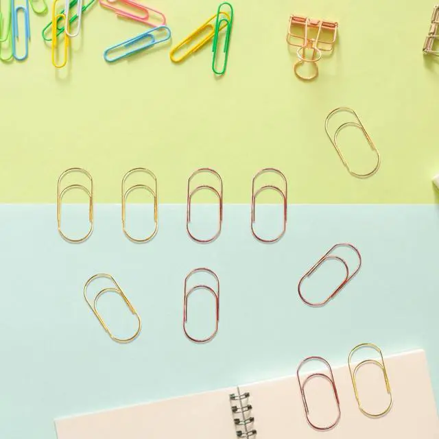 Alt view image 7 of 7 - 50 Pcs Jumbo Paper Clips, 2 Inch (50mm) Large Paper Clips | for Office School Home Desk Organizers DIY Crafts Scrapbooking (Rose Gold)