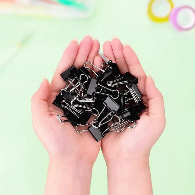 Alt view image 5 of 7 - 36 Pack Binder Clips 0.7 Inches Black | Paper Clamps Clips, Durable steel, Rust-resistant, Strong spring