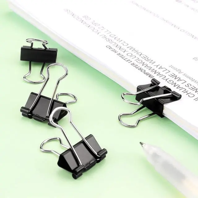 Alt view image 6 of 7 - 36 Pack Binder Clips 0.7 Inches Black | Paper Clamps Clips, Durable steel, Rust-resistant, Strong spring