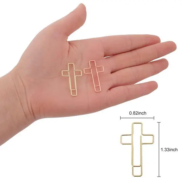 Alt view image 3 of 7 - 50 Pack Paper Clips (Gold and Rose Gold Color), Bible Paper Clips, Journaling Papers Clips, Bibles Study Supplies, Christian Journaling Items, Bibles Journalings Study Supplies, Bible Clips