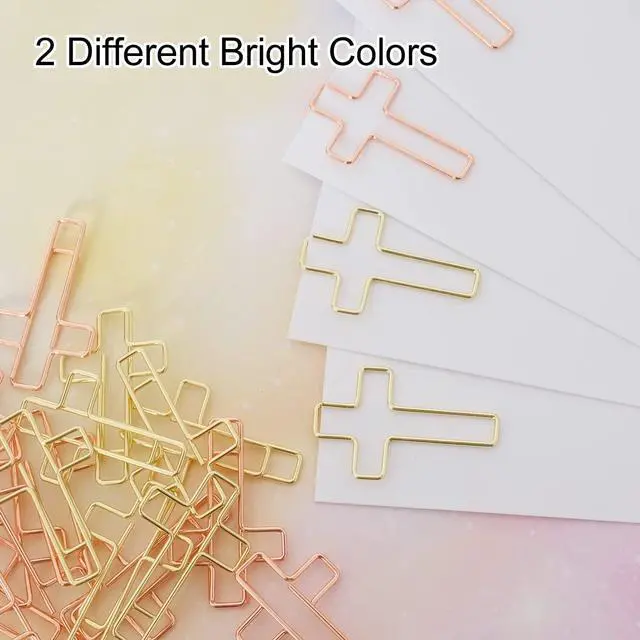 Alt view image 6 of 7 - 50 Pack Paper Clips (Gold and Rose Gold Color), Bible Paper Clips, Journaling Papers Clips, Bibles Study Supplies, Christian Journaling Items, Bibles Journalings Study Supplies, Bible Clips
