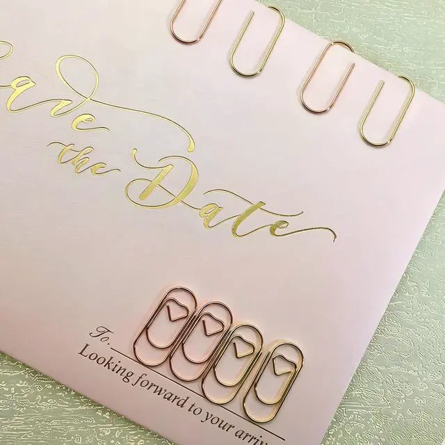 Alt view image 6 of 6 - Small Heart Paper Clips Rose Gold, Decorative Paper Clips 100 PCS | 1 inch Metal Bookmarks for Document Note Sorting, Wedding Decoration, Crafts, Office Supplies