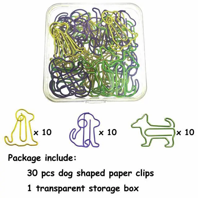 Alt view image 3 of 5 - Cute Dog Paper Clips Decorative Animal Paperclips 30 PCS, Fun Dog Gifts | Office Supplies Desk Accessories, Fun Office Gifts for Women Men Coworkers Teachers Students, Back to School Supplies