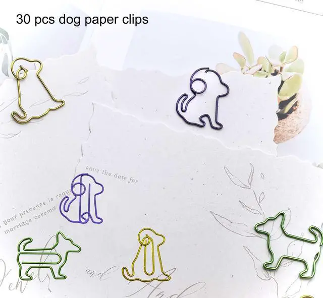 Alt view image 5 of 5 - Cute Dog Paper Clips Decorative Animal Paperclips 30 PCS, Fun Dog Gifts | Office Supplies Desk Accessories, Fun Office Gifts for Women Men Coworkers Teachers Students, Back to School Supplies