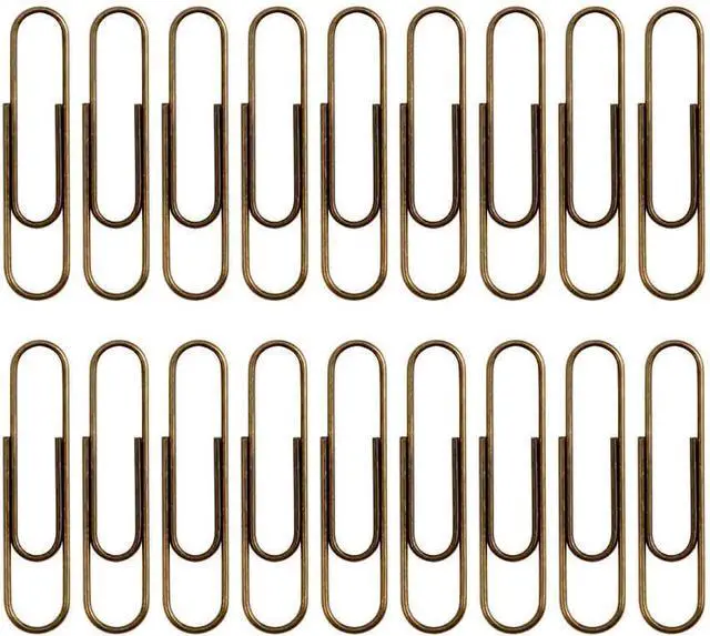 Alt view image 2 of 6 - 100Pcs/lot Bronze Color Paper Clips Metal Paper Clips Notes Classified Clips Vintage Paper Clips for Junk Journal Stationery School Office Supplies