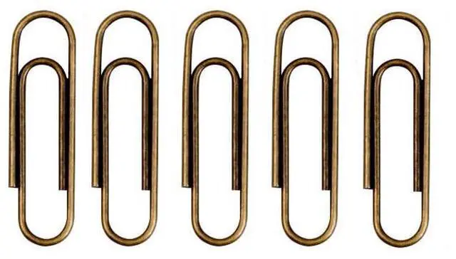 Main image of 100Pcs/lot Bronze Color Paper Clips Metal Paper Clips Notes Classified Clips Vintage Paper Clips for Junk Journal Stationery School Office Supplies