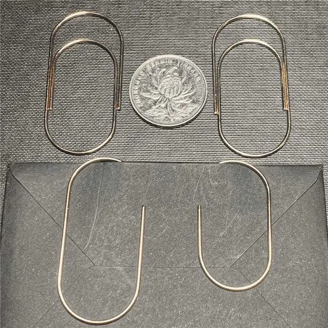 Alt view image 5 of 5 - 36pcs 2inch Jumbo Paper Clips with Clear Box, Rose Gold and Yellow Gold, Funny Cute Paperclips Bookmarks Planner Clips for Fun Office Supplies School Gifts Wedding Decoration