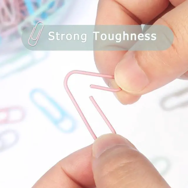 Alt view image 4 of 7 - 500 PCS Paper Clips, Medium Size Colored Papers Clips | Colored Clip for Paper work Office School and Personal Use