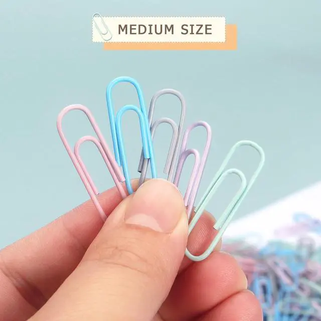 Alt view image 5 of 7 - 500 PCS Paper Clips, Medium Size Colored Papers Clips | Colored Clip for Paper work Office School and Personal Use