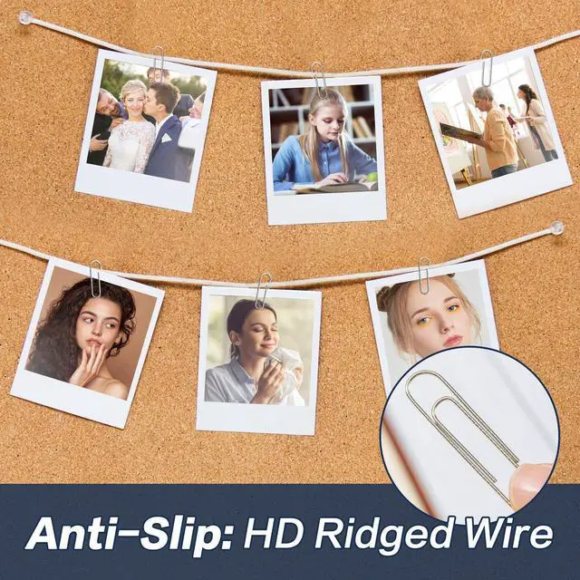 Alt view image 4 of 6 - #1 Nonskid Paper Clips, 6 Boxes of 100 Each, Silver | 600 Medium Paper Clips