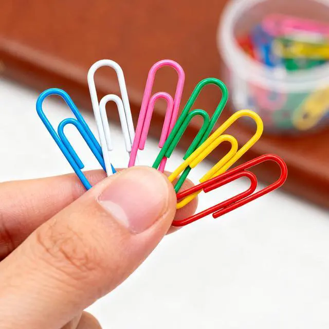 Alt view image 4 of 6 - Paper Clips 100 Pcs 1.3 Inch Medium Colorful Paperclips for Office School | Colored Paper Clips Set, DIY, Daily Paperwork Supplies