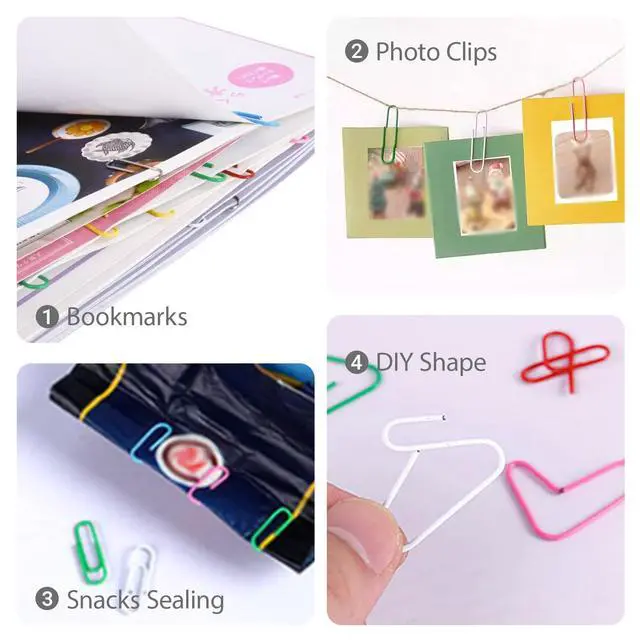 Alt view image 5 of 6 - Paper Clips 100 Pcs 1.3 Inch Medium Colorful Paperclips for Office School | Colored Paper Clips Set, DIY, Daily Paperwork Supplies