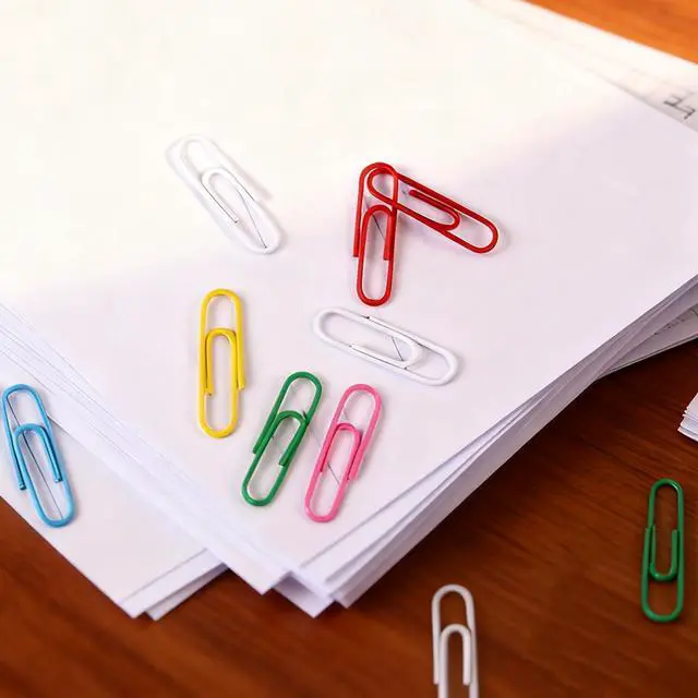 Alt view image 6 of 6 - Paper Clips 100 Pcs 1.3 Inch Medium Colorful Paperclips for Office School | Colored Paper Clips Set, DIY, Daily Paperwork Supplies