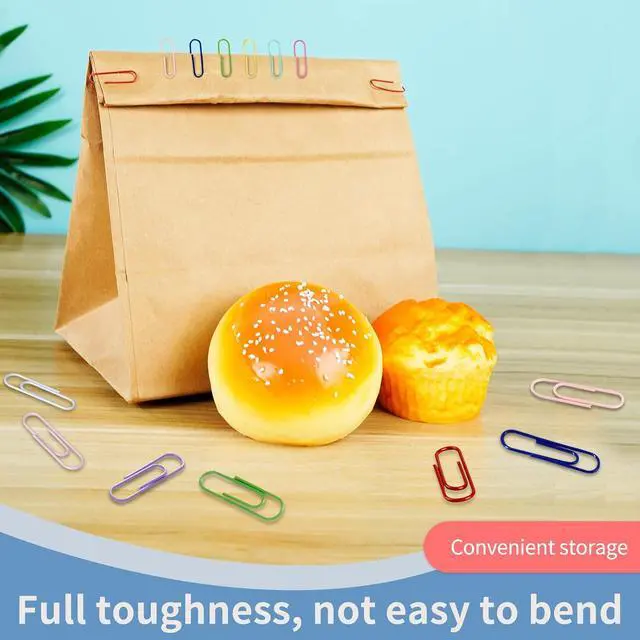 Alt view image 5 of 6 - 450PCS Paper Clips,10 Assorted Medium 28mm Environmental Technology PaperClips, PVC Free Colored, Paperclip Assorted Colors,Colorful Small Paperclips for Paperwork.