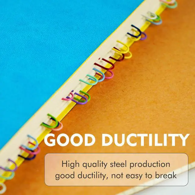 Alt view image 4 of 6 - 450PCS Paper Clips,10 Assorted Medium 28mm Environmental Technology PaperClips, PVC Free Colored, Paperclip Assorted Colors,Colorful Small Paperclips for Paperwork.
