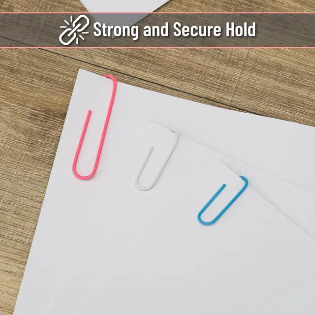 Alt view image 5 of 7 - Paper Clips, 400 pcs, Assorted Sizes (1", 1.3", 2") | Cute Colorful Paper Clips with Storage Box, Large and Small for Bookmark, Office, School, DIY, Business Card Holders