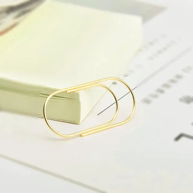 Alt view image 2 of 7 - Gold Jumbo Big Paper Clips, 20pcs Oversized Gold Paperclips 50mm/2 inch Non Skid Smooth Finish Steel Wire Office Supply Accessories