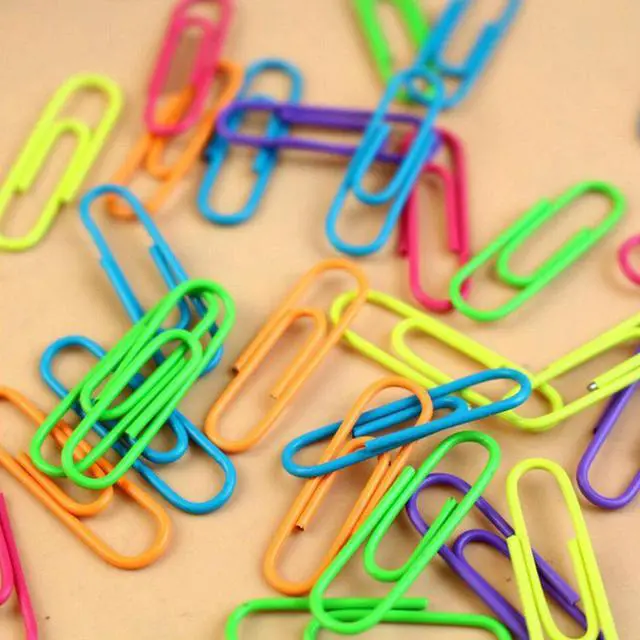 Alt view image 7 of 7 - Colored Small Paper Clips Vinyl Coated, 200 Pack 28mm Assorted Color Mini Paperclips Holder Colorful for School, Office