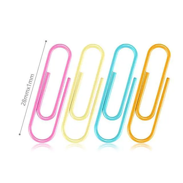 Alt view image 2 of 7 - Paper Clips 28mm Assorted Color Paperclips for Office Premium Clips for Paperwork Paper Clips Small Paperclip Rustproof Paperclips Great for Office School Document Organizing (120pcs)