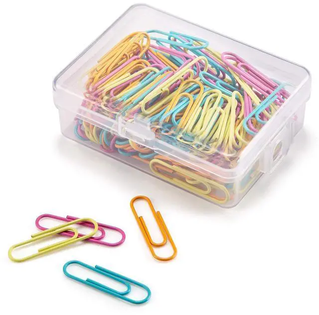 Main image of Paper Clips 28mm Assorted Color Paperclips for Office Premium Clips for Paperwork Paper Clips Small Paperclip Rustproof Paperclips Great for Office School Document Organizing (120pcs)