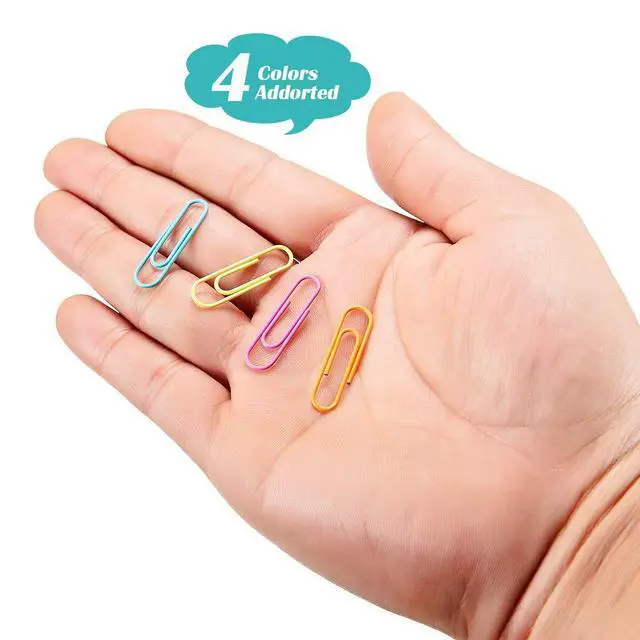 Alt view image 6 of 7 - Paper Clips 28mm Assorted Color Paperclips for Office Premium Clips for Paperwork Paper Clips Small Paperclip Rustproof Paperclips Great for Office School Document Organizing (120pcs)