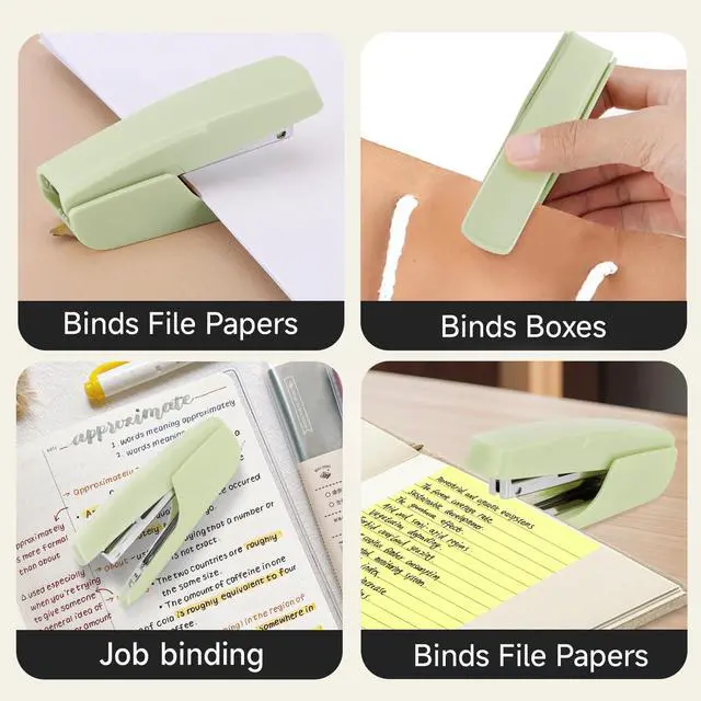 Alt view image 2 of 7 - Mini Stapler with Staple Remover, Uses No.10 Staples, Portable Desk Stapler for Office, School, Home, Compact Handheld Stapler (Green)