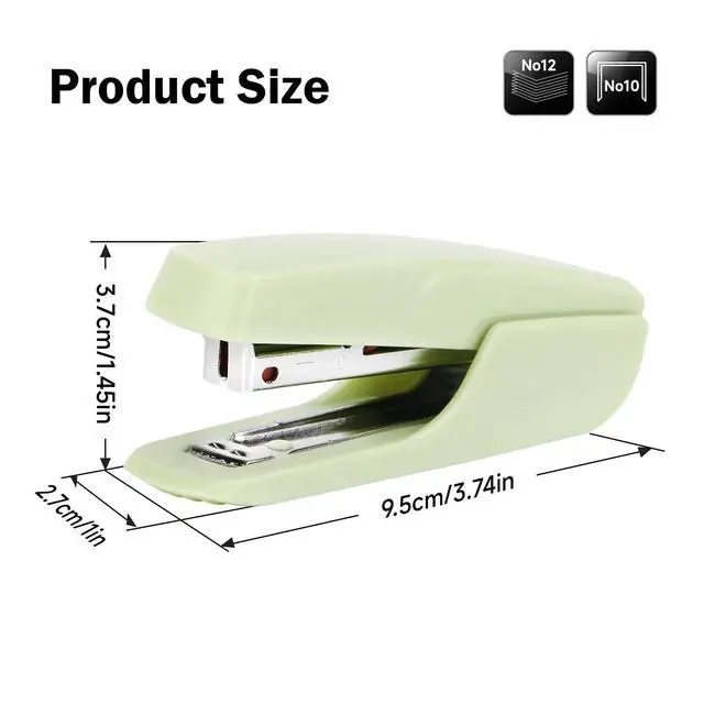 Alt view image 7 of 7 - Mini Stapler with Staple Remover, Uses No.10 Staples, Portable Desk Stapler for Office, School, Home, Compact Handheld Stapler (Green)