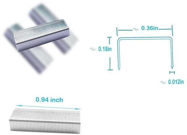 Alt view image 3 of 6 - 3000pcs No.10 Staples, for Max HD-10D,Bostitch Mini,Old TOT,and Other Mini Stapler Using No.10 Staples(Smaller Than Standard Staple,Size: W 0.37" x H 0.19" x L 0.98").Silver