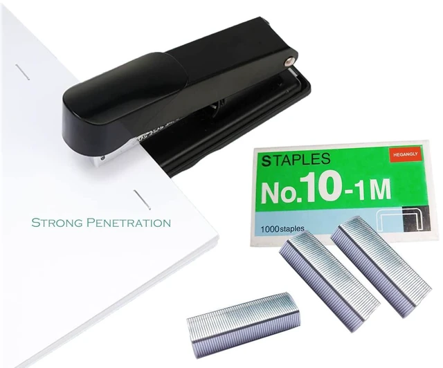 Alt view image 6 of 6 - 3000pcs No.10 Staples, for Max HD-10D,Bostitch Mini,Old TOT,and Other Mini Stapler Using No.10 Staples(Smaller Than Standard Staple,Size: W 0.37" x H 0.19" x L 0.98").Silver