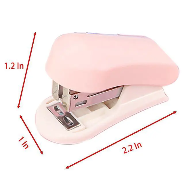 Alt view image 2 of 5 - 2 Pack Blue and Pink Desktop Stapler of 10 Sheets Capacity with 1000 Pcs No.10 Staples for Office and Good Gifts (Blue)