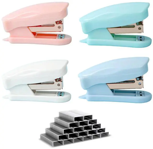 Main image of 4PCS Mini Staplers with 4000 Staples, Small Stapler with Staple | for Home, Office, School, Desk, Student