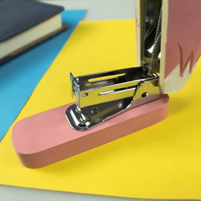 Alt view image 6 of 7 - Wooden Animal Stapler, Desktop Stitcher Art Figurine Statue Sculpture for School Office Stationery (Flamingo)