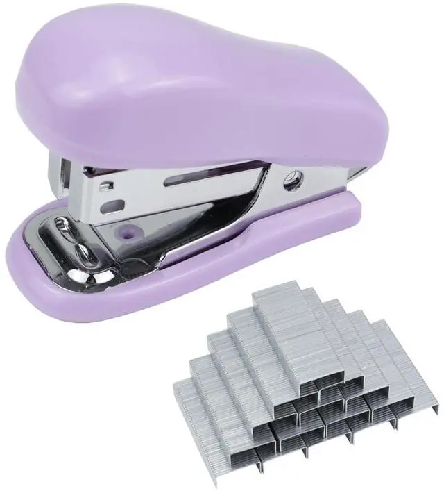 Main image of Mini Desktop Stapler Set,20 Sheet Capacity,Includes Built-in Staple Remover and 750PCS No.12 Staples,Small Cute Stapler for Office and School Supplies (Purple)
