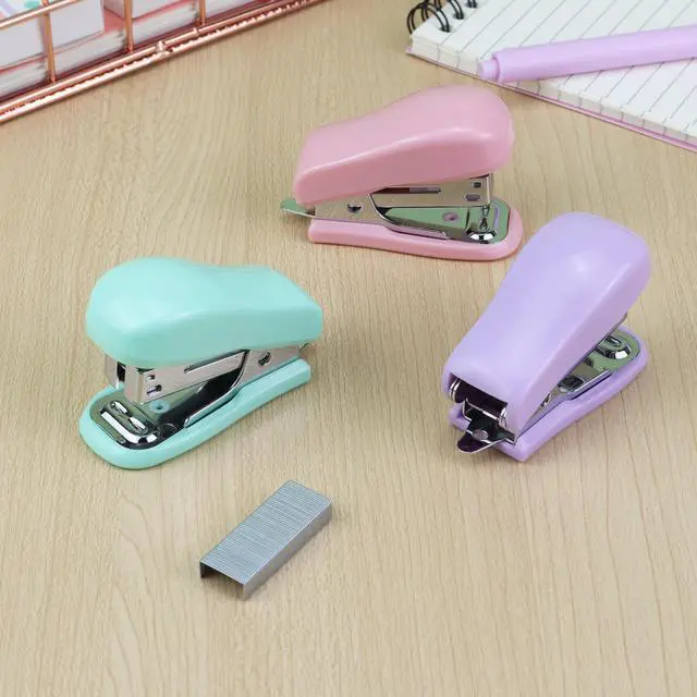 Alt view image 7 of 7 - Mini Desktop Stapler Set,20 Sheet Capacity,Includes Built-in Staple Remover and 750PCS No.12 Staples,Small Cute Stapler for Office and School Supplies (Purple)