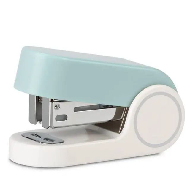 Alt view image 2 of 5 - Blue Color Mini Stapler with 830 Staples,20 Sheet Office Desktop Small Cute Compact Travel Size Stapler for Students & Office (Blue)