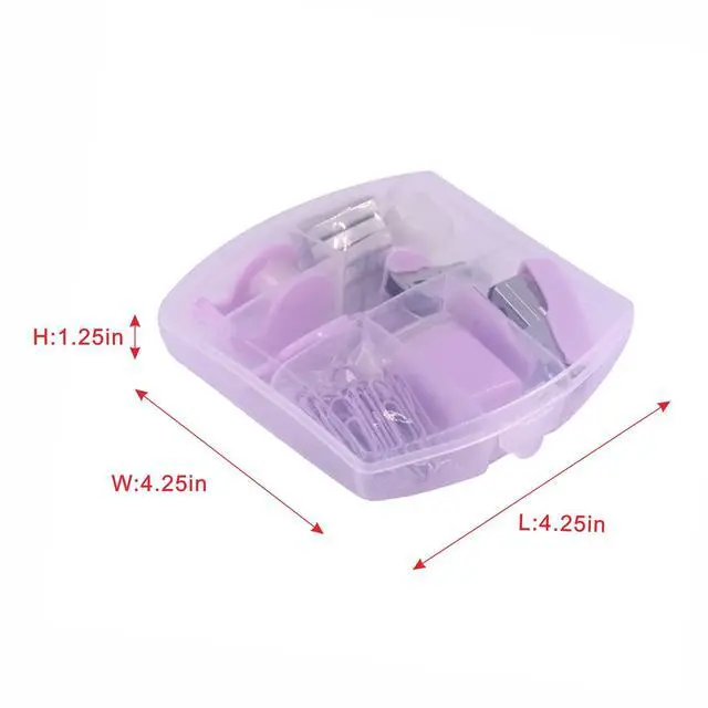 Alt view image 3 of 7 - Mini Office Supply Kits Small Stapler for Student Office Purple | Includes Mini Stapler,Scissors, Staple Remover, Staples, Tape Dispenser for Gift (Purple)