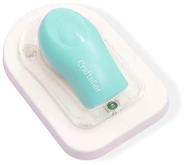 Main image of Magnetic Stapler for Paper, Photographs, Scrapbooking and Craft Materials | 1000 Staples Included | Capacity to Staple up to 6-8 Papers Together | Turquoise and White Colour