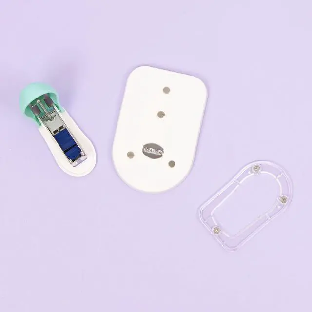 Alt view image 3 of 7 - Magnetic Stapler for Paper, Photographs, Scrapbooking and Craft Materials | 1000 Staples Included | Capacity to Staple up to 6-8 Papers Together | Turquoise and White Colour