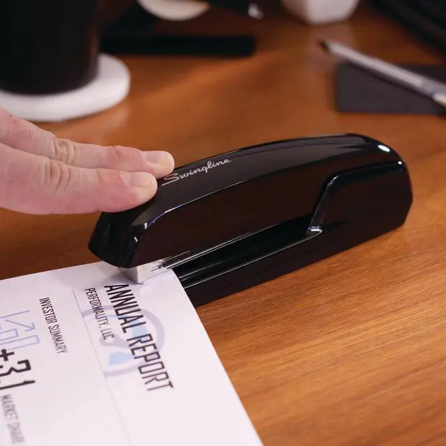 Alt view image 3 of 7 - Stapler, Office Desk Stapler, 20 Sheet Paper Capacity, Durable, Heavy Duty Stapler for Office Desktop or Home Office Supplies, Black (64601)