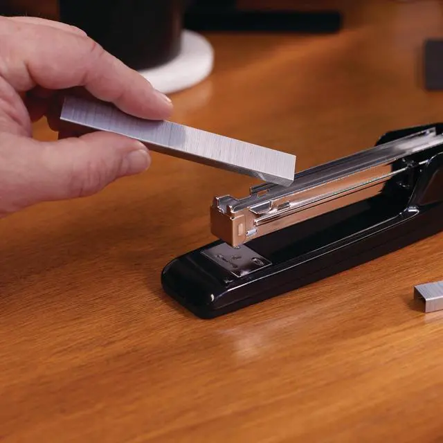 Alt view image 4 of 7 - Stapler, Office Desk Stapler, 20 Sheet Paper Capacity, Durable, Heavy Duty Stapler for Office Desktop or Home Office Supplies, Black (64601)
