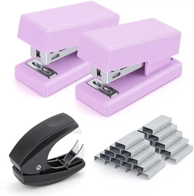 Main image of Mini Stapler with 2000 Staples, 30 Sheet Capacity, Jam-Free, Purple | Small Desktop Stapler with Staple Remover, for Office, School, Home, Travel, Students, Teachers, and Home Office Use