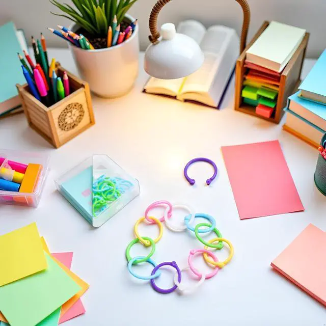 Alt view image 2 of 7 - 30pcs Green Blue Loose Leaf Binder Rings, Office Book Plastic Key Book for School, Home, Colored Jump, Office, Notebook, Keychain, Binder Rings (15 mm/0.59 inch)