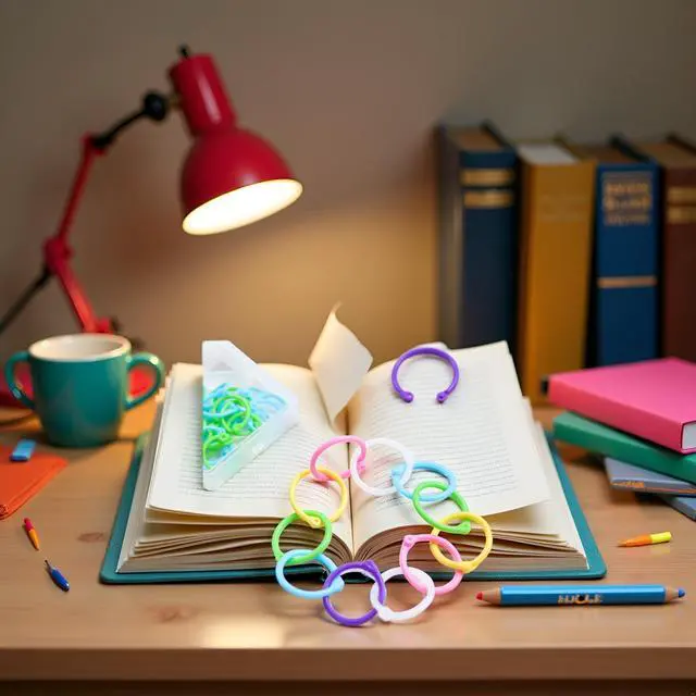 Alt view image 3 of 7 - 30pcs Green Blue Loose Leaf Binder Rings, Office Book Plastic Key Book for School, Home, Colored Jump, Office, Notebook, Keychain, Binder Rings (15 mm/0.59 inch)
